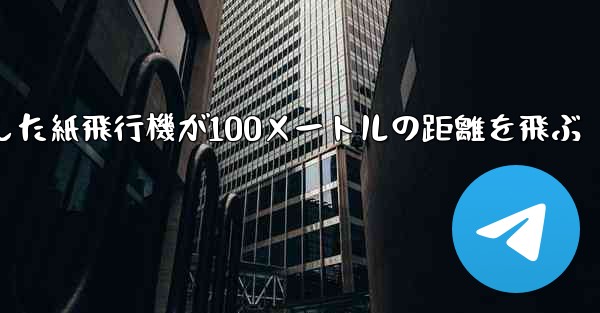 折り紙で手作りした紙飛行機が100メートルの距離を飛ぶ