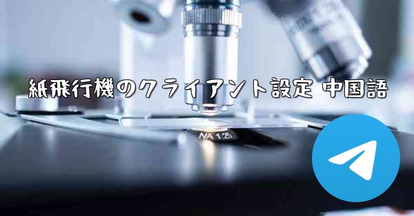 紙飛行機のクライアント設定 中国語