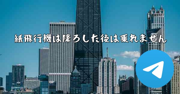 紙飛行機は降ろした後は乗れません