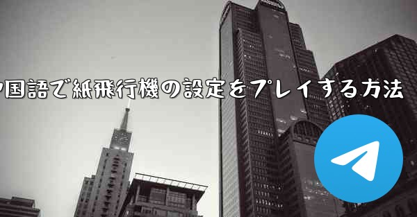 中国語で紙飛行機の設定をプレイする方法