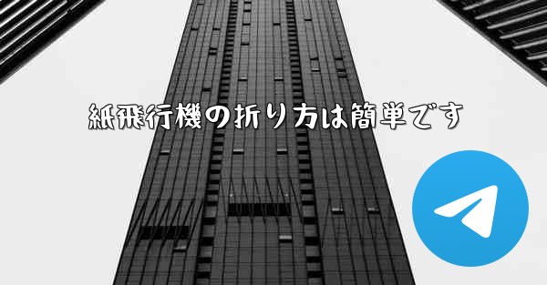 紙飛行機の折り方は簡単です