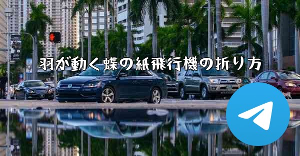 羽が動く蝶の紙飛行機の折り方