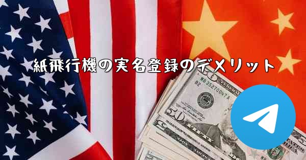 紙飛行機の実名登録のデメリット