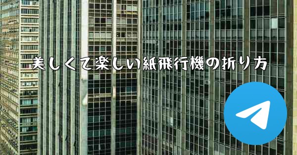 美しくて楽しい紙飛行機の折り方